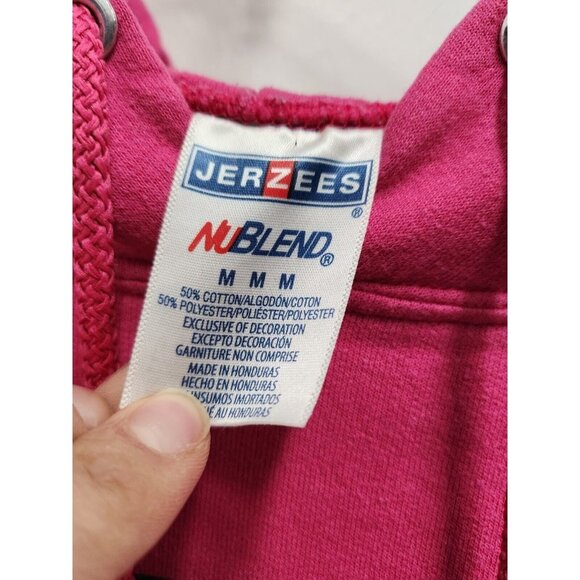 Jerzees Womens Michigan State Spartans Hoodie Medium Pink Spellout Sweatshirt - Picture 5 of 8